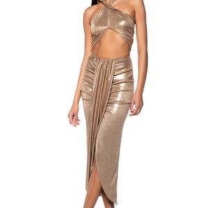 AKIRA Gold 2-Piece Dress